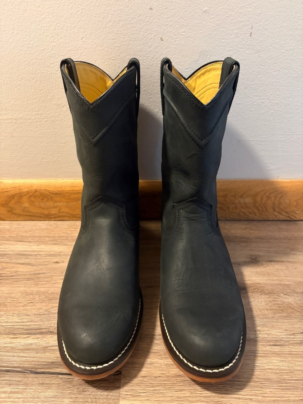 Justin Braswell Black Water Buffalo Boots - Men’s Western